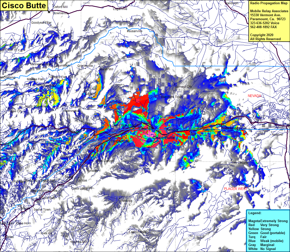 heat map radio coverage Cisco Butte